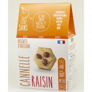 5 SANS - Biscuits cannelle raisin - Biscuit et gâteau individuel - 100 g