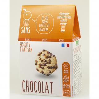 5 SANS - Biscuits pépites de chocolat noir - Biscuit et gâteau individuel - 100 g