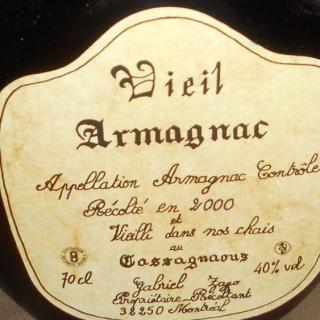 ARMAGNAC ZAGO - Millesime 2000 - Armagnac