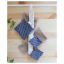 Atelier Beige - Kit 6 lingettes Coton Hestia N°1 {Série Limitée} avec sa Cravate + Pochette - Lingette lavable