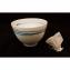 Atelier Céramique Laurence Thomas - Bol à thé - porcelaine - Bol - blanc filet bleu