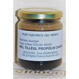 Aux ruchers du vexin - Miel tilleul propolis cannelle 250 g - Miel - 250 gr