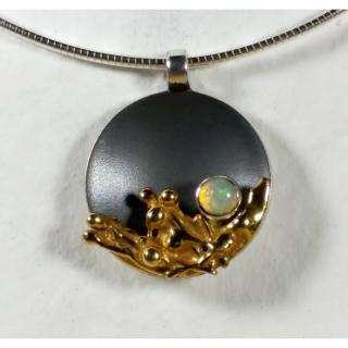 bijoux klaus - Collier argent ,vermeil et opale - Collier - Argent (massif)