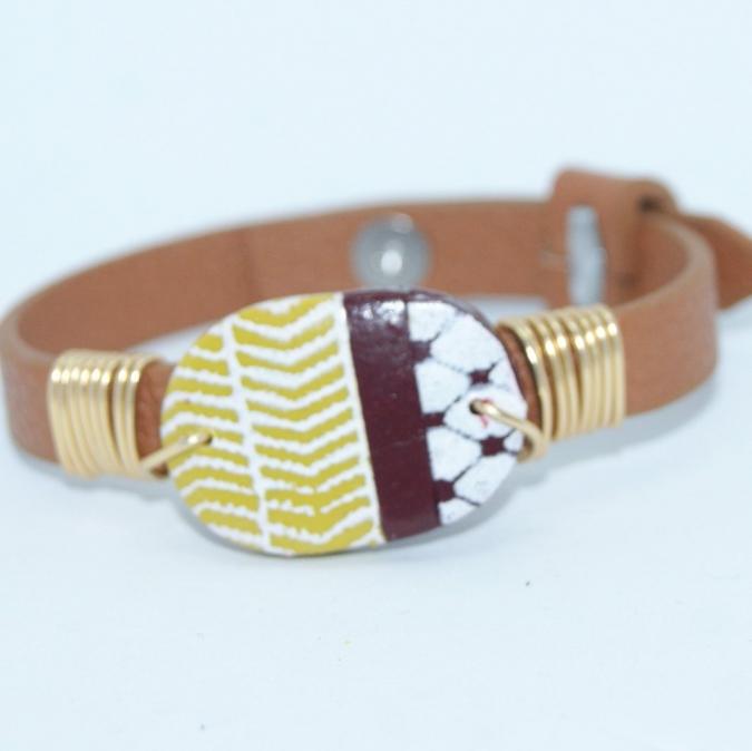 bijouxenfolie - bracelet graphique - Bracelet - Polymère