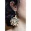 By Manet Bijoux - Boucles d&#039;oreilles en origami, papier plié avec motif chinois sur fond beige (petit modèle). Bijoux très léger et original fait main - Boucles d&#039;oreille - 4668
