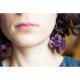 By Manet Bijoux - Boucles d&#039;oreilles en origami, papier plié violet. Bijoux très léger et original fait main - Boucles d&#039;oreille - 4668