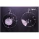 By Manet Bijoux - Boucles d&#039;oreilles Pissenlit moyen modèle rond, élégant, Chic, Bijoux Modern, Plexiglas transparent gravé à la main, très léger M1 - Boucles d&#039;oreille - Plexiglas