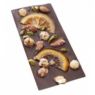Maison Castelanne - Tablette MENDIANT Chocolat Noir Et Fruits Secs - 110 g - Chocolat