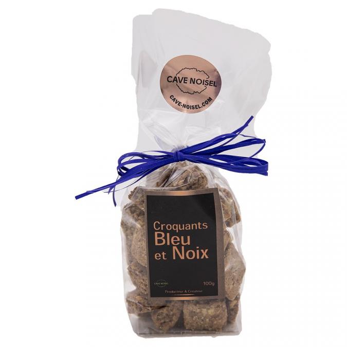 Cave Noisel - Croquants Apéritif Bleu et Noix - 100g - Apéritif et biscuits salés - 0.12