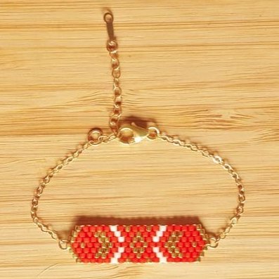 C'cédille - Bracelet Cheyenne Corail - Bracelet - Plaqué Or gold filled