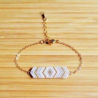 C'cédille - Bracelet Lima Gris perle - Bracelet - Plaqué Or gold filled
