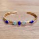 C'cédille - Bracelet Louxor Lapis Lazuli &amp; Aventurine - Bracelet - Plaqué Or