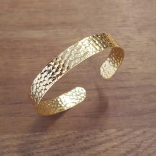C'cédille - Bracelet martelé Or - Bracelet - Plaqué Or gold filled