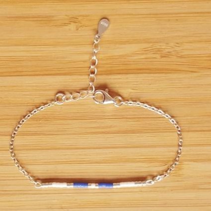 C'cédille - Bracelet Ola Bleu roi/A - Bracelet - argent