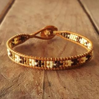 C'cédille - Bracelet Paloma Bronze - Bracelet - Cuir