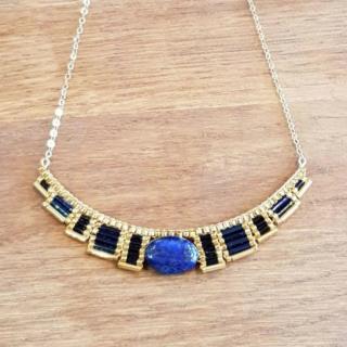 C'cédille - Collier Osiris Lapis Lazuli - Collier - Plaqué Or gold filled