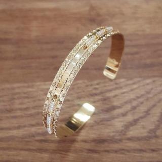 C'cédille - Jonc Icate Gold light - Bracelet - Plaqué Or gold filled
