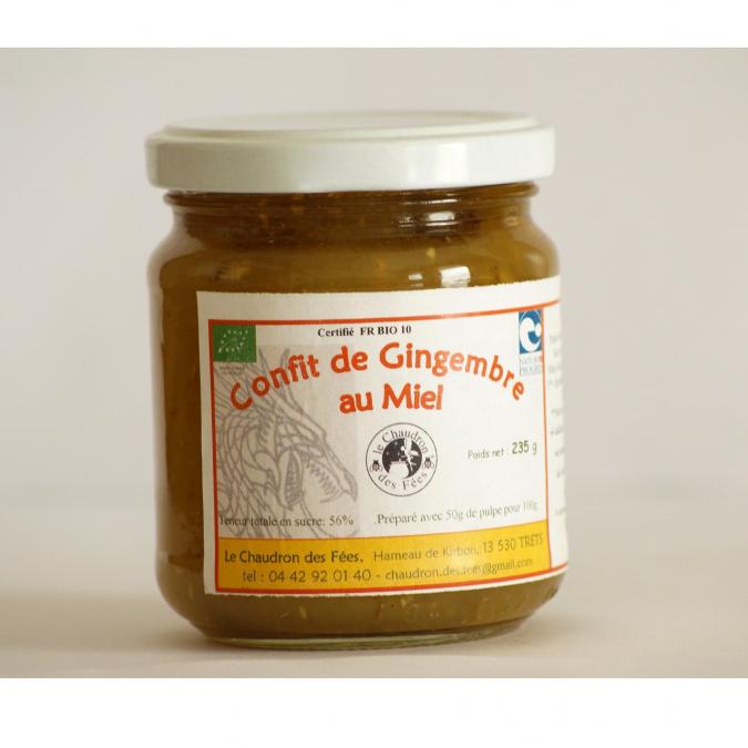 Chaudron des Fées - Confit de Gingembre au miel - Condiments et sauces - 0.235