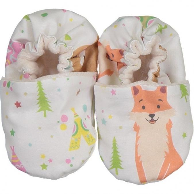 CHOUCHOUETTE - Chaussons souples &quot;Fox and bear&quot; - 6/12 mois - Chausson