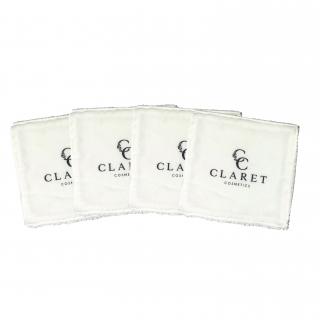 Claret Cosmetics - Lot de 4 lingettes démaquillantes lavables - Lingette
