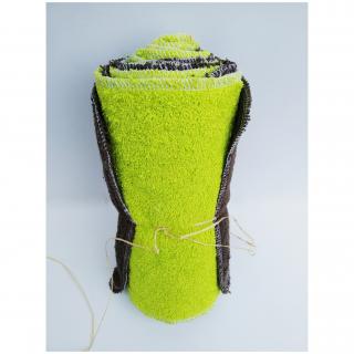Cococinelle - Lot-de-10-feuilles-essuie-tout-lavable-sans-pression-22cm-22cm-en-coton-bio-Vert/Marron - Essuie-tout