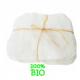 Cococinelle - Lot de 10 Lingettes blanche en éponge de coton bio - 15x15cm - Lingette