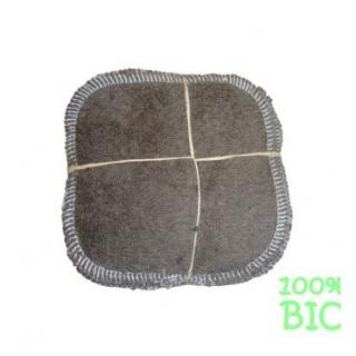 Cococinelle - Lot de 10 Lingettes Marron en éponge coton bio- 10x10cm - Lingette