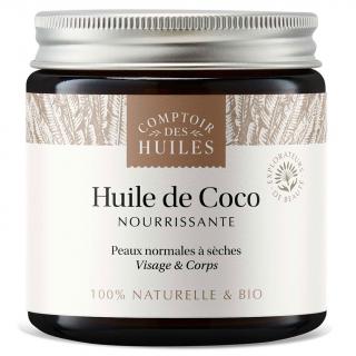 Comptoir des Huiles - Huile de Coco 100 ml - Huile végétale bio certifiée Cosmos Organic - Huile végétale