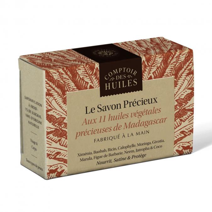 Comptoir des Huiles - Le savon précieux aux 11 huiles végétales précieuses de Madagascar - 100 gr - Savon - 0.16