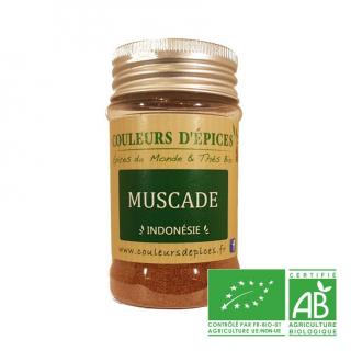 COULEURS D'ÉPICES - Pot Muscade moulue - 40 gr - Muscade
