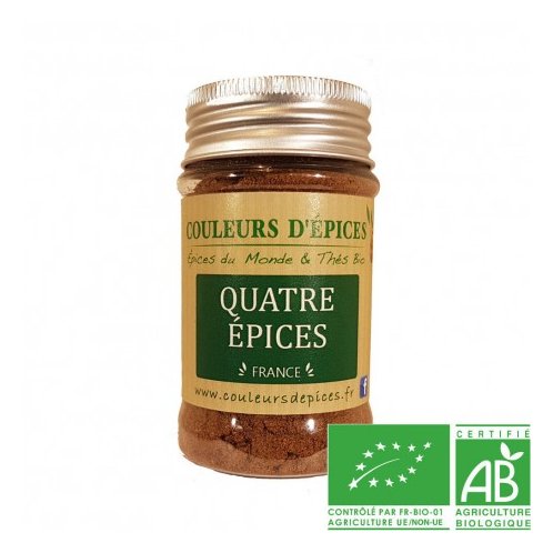 COULEURS D'ÉPICES - Pot Quatre épices - 50 gr - quatre épices