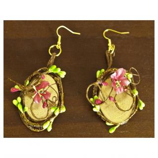 Couronne2fleurs - Boucles d&#039;oreilles florales pour gentille Elfe - Boucles d&#039;oreille - fleur