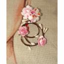 Couronne2fleurs - Boucles d&#039;oreilles florales roses - Boucles d&#039;oreille - fleur