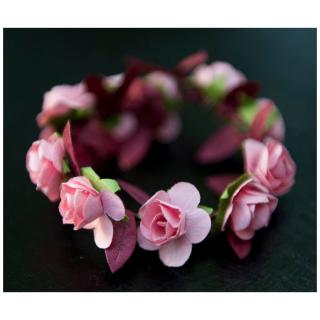 Couronne2fleurs - Bracelet de fleurs en papier de mûrier (couleur au choix) idée cadeau Noël - Bracelet - 4668