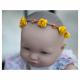 Couronne2fleurs - Couronne de fleurs cheveux bébé aux fleurs jaunes - couronne de fleurs