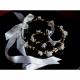 Couronne2fleurs - Couronne de fleurs cheveux pour mariée et son bracelet assorti - couronne de fleurs