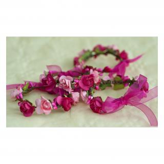 Couronne2fleurs - Lot de 4 bracelets rose fuschia - Bracelet - 4668