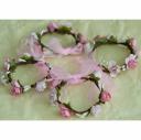 Couronne2fleurs - Lot de 4 bracelets roses - bracelet floral