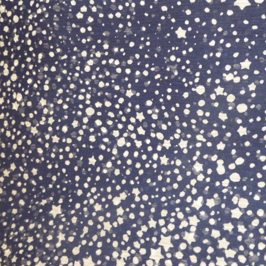 Créa'Récup Design - Foulard femme bleu à étoiles blanches - Foulard