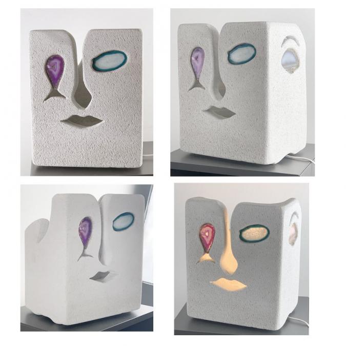 CREALAMPES - Lampe Visage Picasso - Lampe d&#039;ambiance