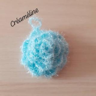 Créaméline - Fleur pour la vaisselle (TAWASHI) - bleu clair - Tawashi