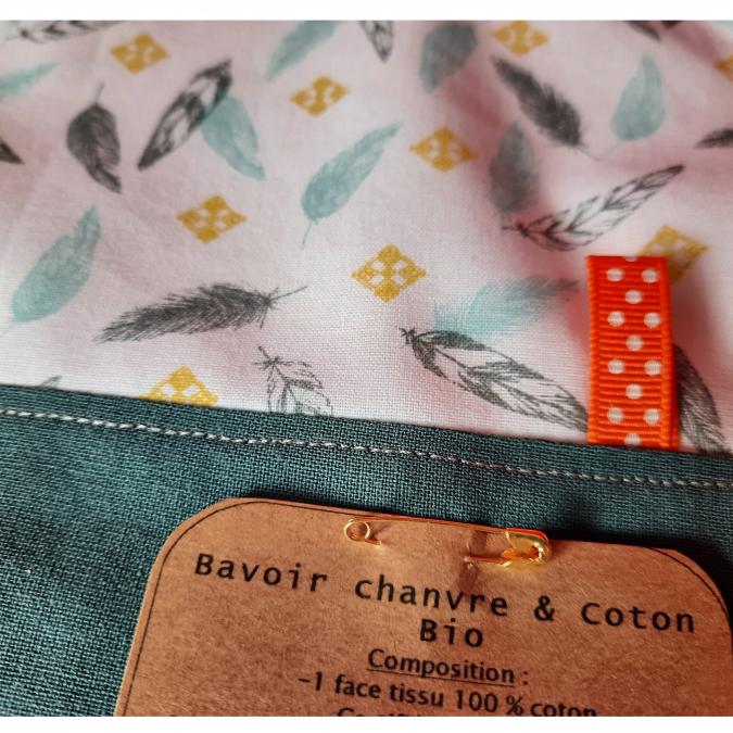 CreateM couture - Bavoir coton-chanvre Bio - Bavoir