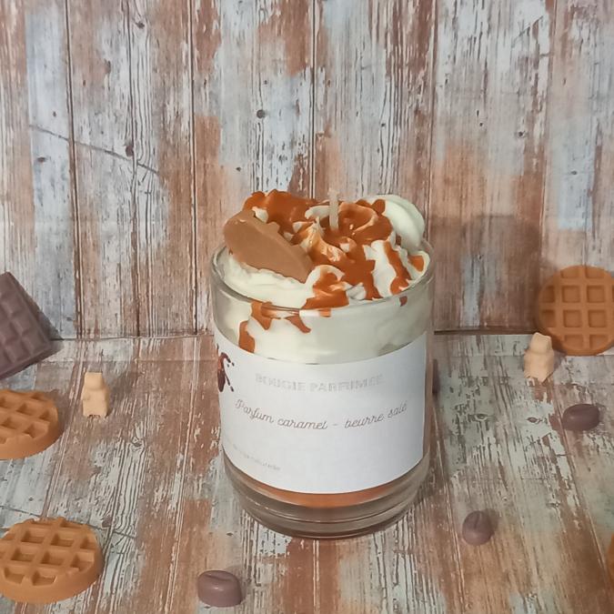 Créat'iv Owl Candle - Bougie gourmande  caramel beurre salé - Bougie artisanale