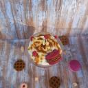 Créat'iv Owl Candle - Bougie gourmande coupe glacée framboise caramel - Bougie artisanale