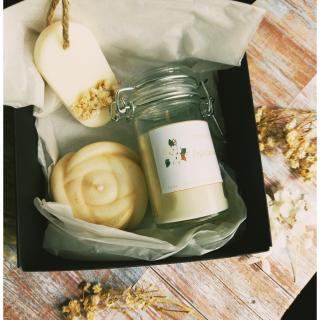Créat'iv Owl Candle - Coffret  fête des mères parfum fleur de coton - Bougie artisanale
