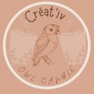 Créat'iv Owl Candle - Aurélie, créatrice de bougies et fondants parfumés sains et de qualité.