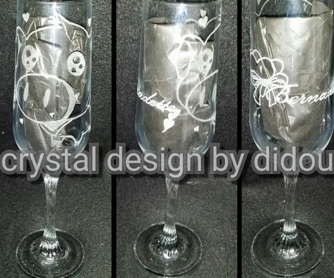 Crystal Design by Didou - Gravure sur flûte - Flûte de champagne