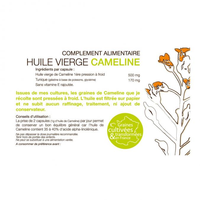 Daniel ROUILLARD Producteur - Huile vierge de Cameline - Production Française - 200 capsules - complément alimentaire