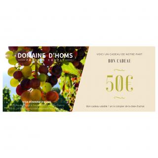 DOMAINE D'HOMS - Carte Cadeau 50€ - Carte Cadeau