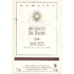 Bénédicte de Rycke - Soleil Cabernet - rouge - 2008 - Bouteille - 0.75L